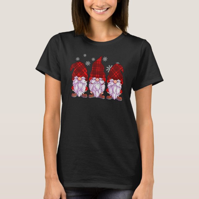 Camiseta Tres hombres gnomos mujeres búfalo rojo tocó Chris (Anverso)