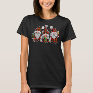 Camiseta Tres hombres gnomos mujeres búfalo tocado Christma