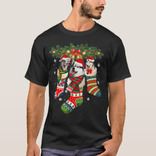 Camiseta Tres Husky En Navidades De La Muerte Perro Santa X