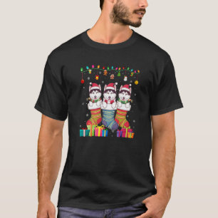 Camiseta Tres Husky Perro Siberiano en Chicas de chicos gra