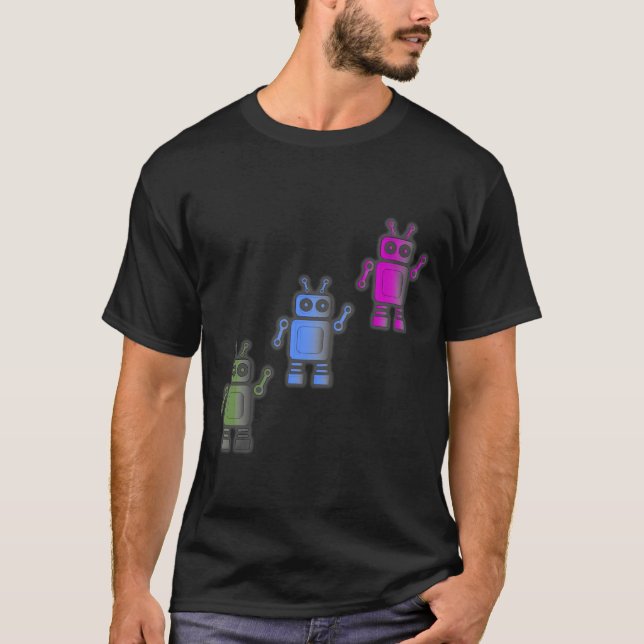 Camiseta Tres increíbles robots retro (Anverso)