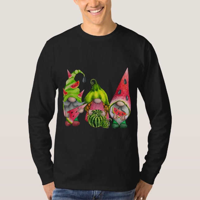 Camiseta Tres Jardín de la sandía Gnomes Tomte Sueco Scand (Anverso)
