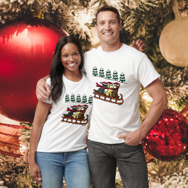 Camiseta Tres labradores Navidades deslizantes