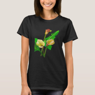 Camiseta Tres Lirios de Calla Contorno Negro