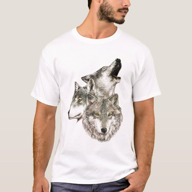 Camiseta Tres lobos (Anverso)
