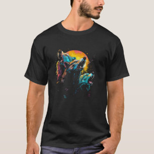 Camiseta Tres Lobos Aclamando En El Parque Nacional De La L