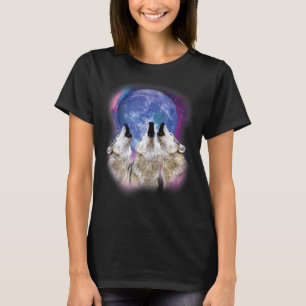 Camiseta Tres lobos llorando en el Ilustracion Lobo de la L