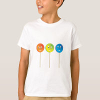 Tres lollipops sonrientes