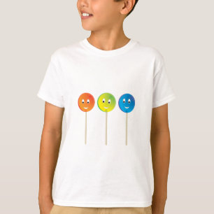 Camiseta Tres lollipops sonrientes