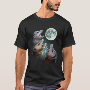 Camiseta Tres Luna De Oposum Con 3 Possules Y Luna Muerta