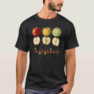Camiseta Tres manzanas ~ Fruta botánica ~ Cualquier color h