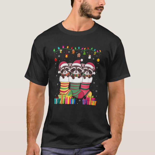 Camiseta Tres mapaches en broma niños Chicas cómicos Cristo (Anverso)