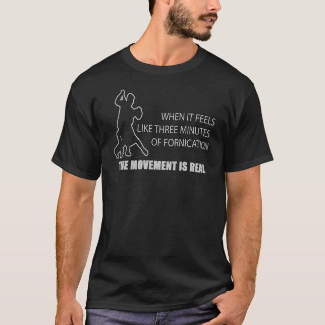 CAMISETA TRES MINUTOS DEL NEGRO TSHRIT DE LA FORNICACIÓN (Anverso)