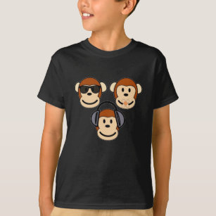 Camiseta Tres monos - Mira, escucha, no habla mal