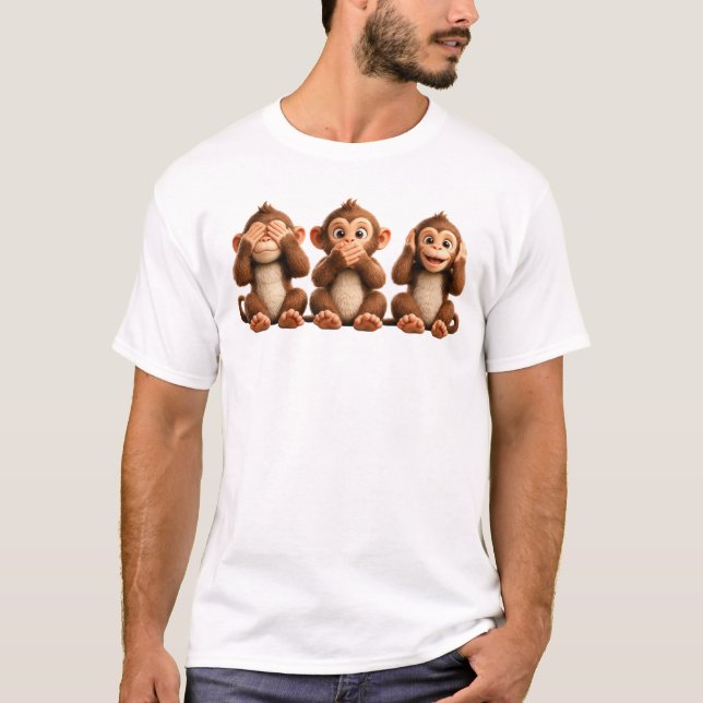 Camiseta Tres monos sabios (Anverso)