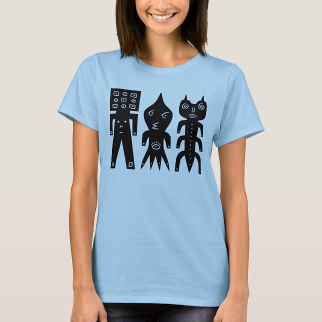 Camiseta Tres monstruos (Anverso)