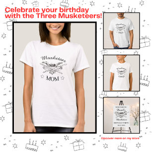 Camiseta Tres mosqueteros Dumas Madre Madre Cumpleaños
