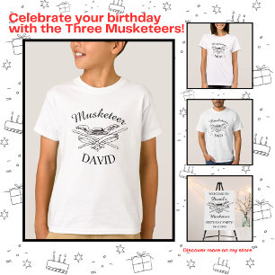 Camiseta Tres mosqueteros Dumas Madre Madre Cumpleaños