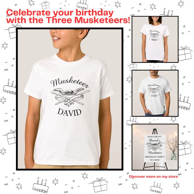 Camiseta Tres mosqueteros Dumas Madre Madre Cumpleaños (Subido por el creador)