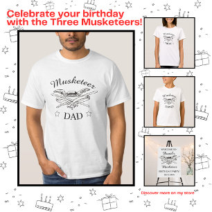 Camiseta Tres mosqueteros Dumas Padre Cumpleaños
