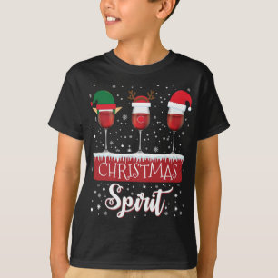 Camiseta Tres Navidades de Vino Rojo Espíritu Santa Elf