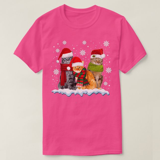 Camiseta Tres Navidades gatos para gatos gatitos amantes de (Diseño del anverso)
