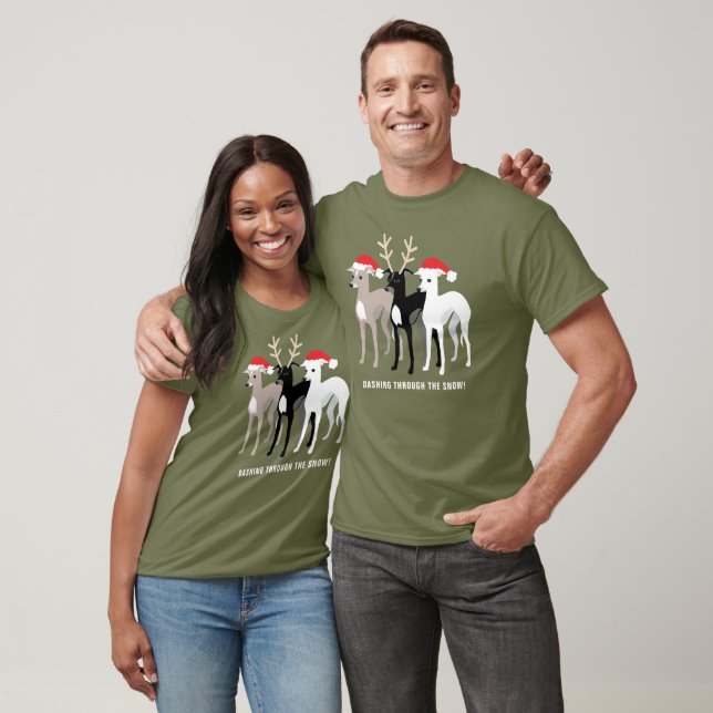 Camiseta Tres Navidades Greyhounds Personalizado italiano T (Unisexo)