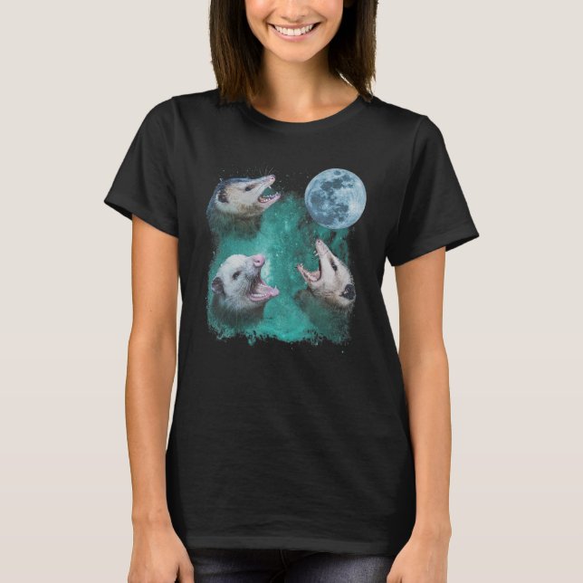 Camiseta Tres Opossum Howon Moon Space Parody Possum (Anverso)