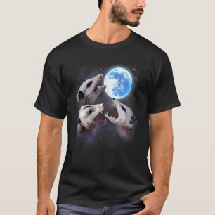 Camiseta Tres Opossum Moon Funny 3 Wolves Parody Lover Spa