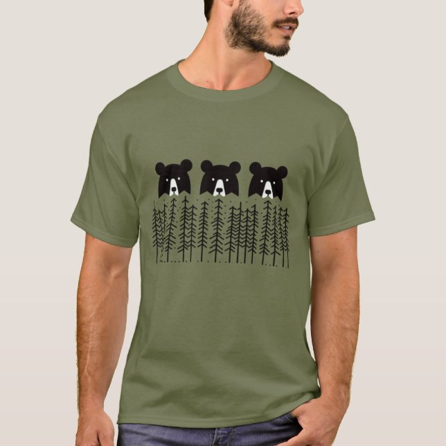 Camiseta Tres osos en el bosque (Anverso)