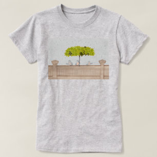 Camiseta Tres pájaros bajo la lluvia