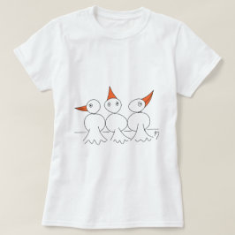Camiseta Tres pájaros en el alambre