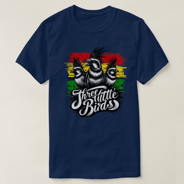 Camiseta Tres pájaros pequeños TShirt 1 (Diseño del anverso)