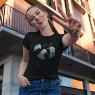 Camiseta Tres Palomas Divertidas Con Saludos