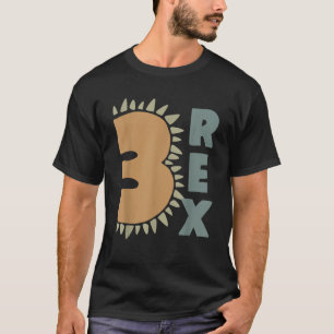 Camiseta Tres papi rex dinosaurios 3 Fiestas de cumpleaños