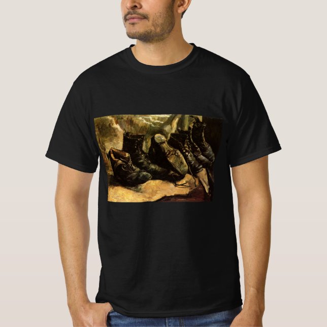 Camiseta Tres pares de zapatos de Vincent van Gogh (Anverso)