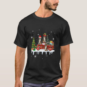 Camiseta Tres pastores australianos elfos renos de Santa el