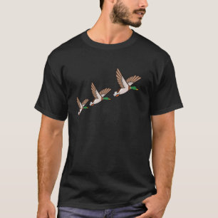 Camiseta Tres patos voladores 3 patos reales Arte de pared