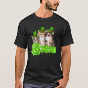 Camiseta Tres Patrones de Gato Día Kitty Kitten Lover Irlan