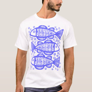 Camiseta Tres peces - Azul eléctrico