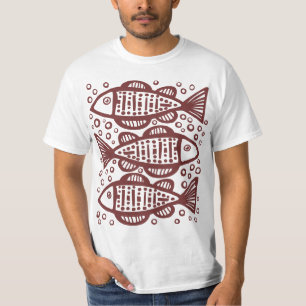 Camiseta Tres peces - Marrón oscuro