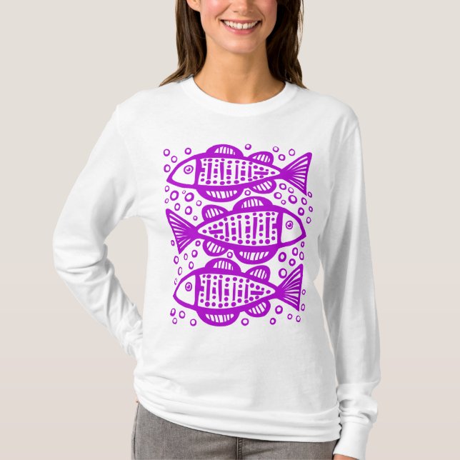 Camiseta Tres peces - Púrpura (Anverso)