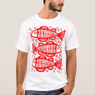 Camiseta Tres peces - Rojo