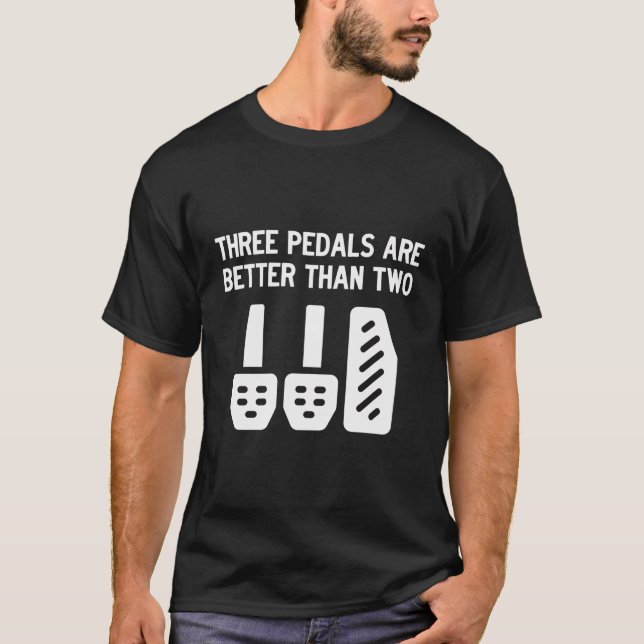 Camiseta Tres Pedales Son Mejores Que Dos Transmisores Manu (Anverso)