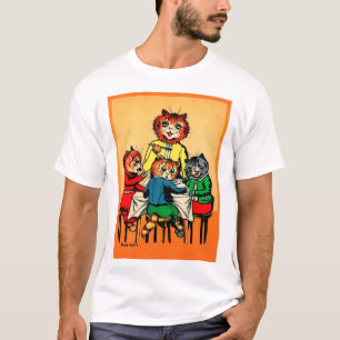 Camiseta Tres pequeños gatitos y madre, Louis Wain