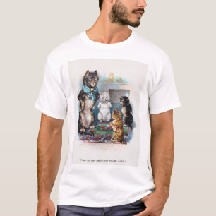 Camiseta Tres pequeños gatitos y madre, Louis Wain