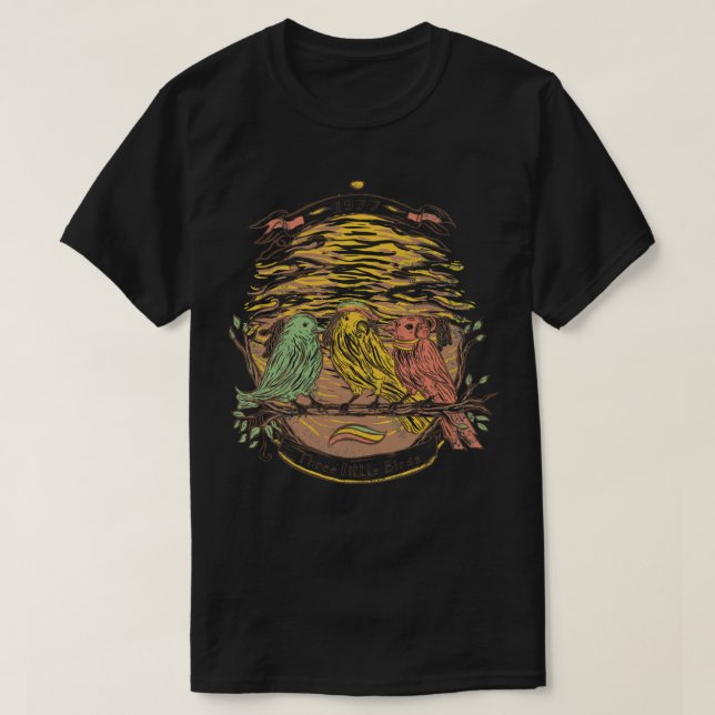 Camiseta Tres pequeños pájaros (Diseño del anverso)