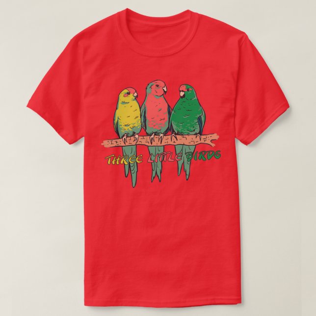 Camiseta Tres pequeños pájaros Africa Music Reggae Rasta (3 (Diseño del anverso)