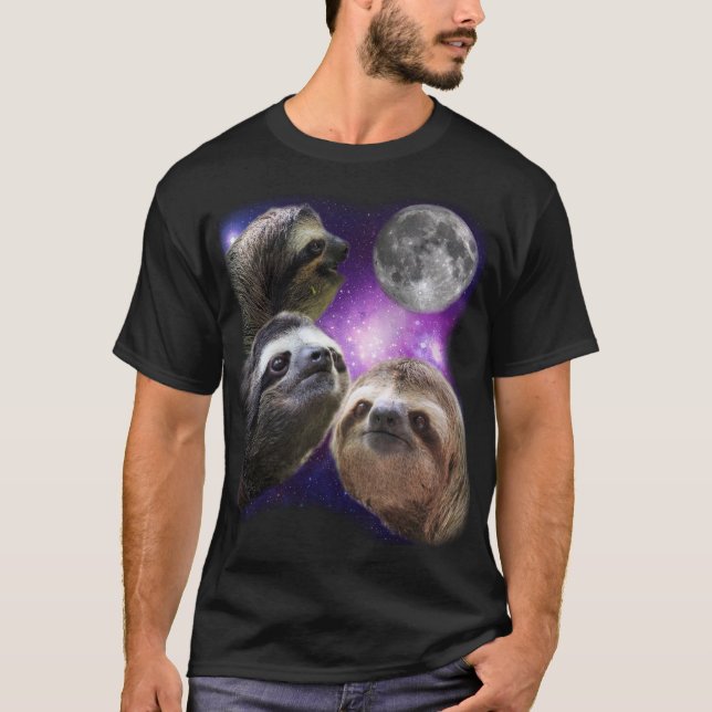 Camiseta Tres perezas que gritan en la luna tienen gusto de (Anverso)