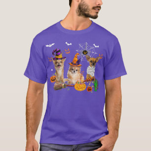 Camiseta Tres perros chihuahua Perros Bruja Halloween Mummy